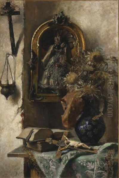 The Holy Corner Oil Painting by Ernest Preyer