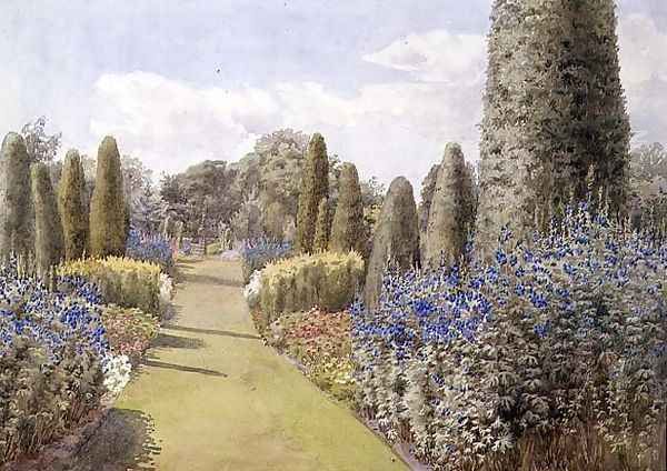 The Herbaceous Border Oil Painting by Lady Alice Willoughby