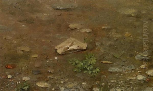 Study Of The Ground Oil Painting by Johann Wilhelm Preyer