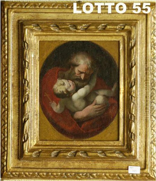 San Giuseppe E Il Bambino Gesu' Oil Painting by Giulio Cesare Procaccini