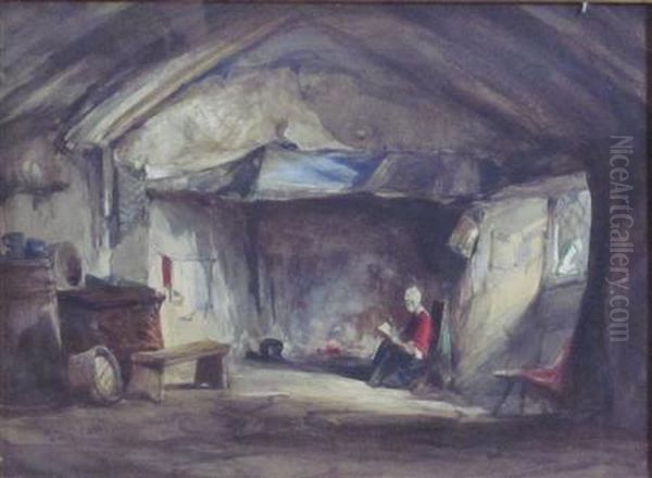 An Interior Oil Painting by John Skinner Prout