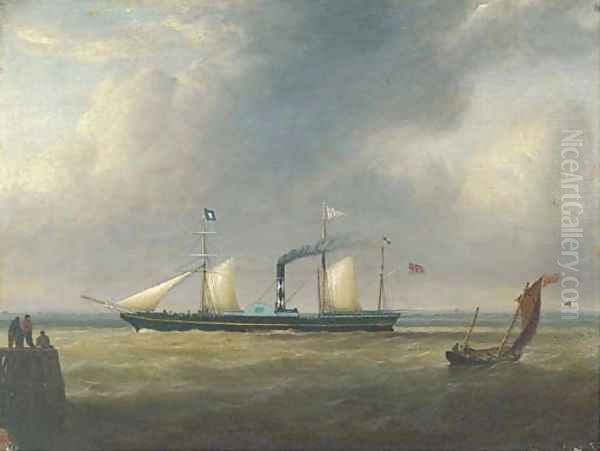 The paddle steamer Wilberforce in the Humber Oil Painting by John of Hull Ward