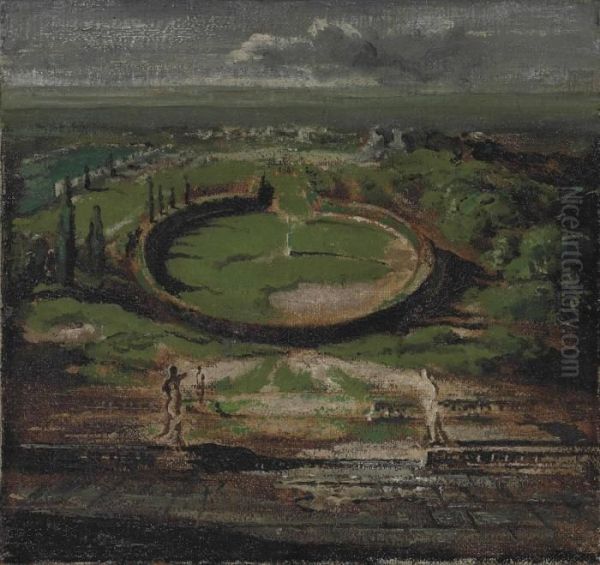 Sketch For The Deserted Garden Oil Painting by James Ferrier Pryde