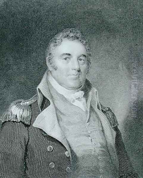 Richard Dale (1756-1826), engraved by Richard W. Dodson (1812-67) after a copy of the original painting by James Barton Longacre (1794-1869) Oil Painting by Joseph Wood