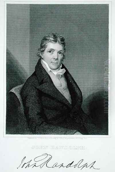 John Randolph (1773-1833) engraved by Thomas B. Welch (1814-74) Oil Painting by Joseph Wood