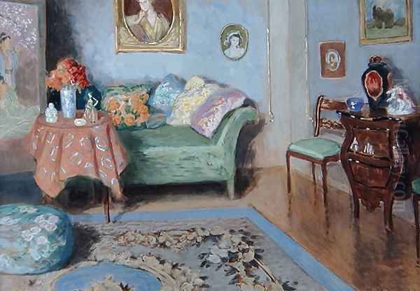 Little Drawing Room, c.1915 Oil Painting by Jozef Wodzinski