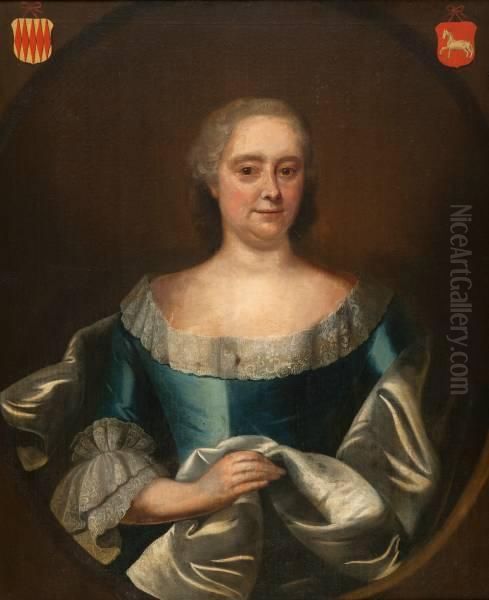 Portret Van Petronella De Geer Oil Painting by Jan Maurits Quinkhard