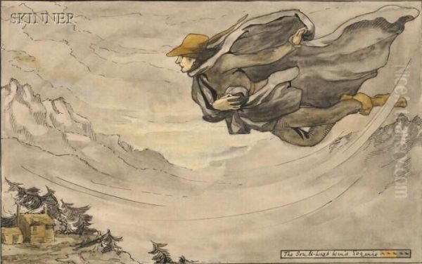 The South-west Wind Esquire Oil Painting by Arthur Rackham