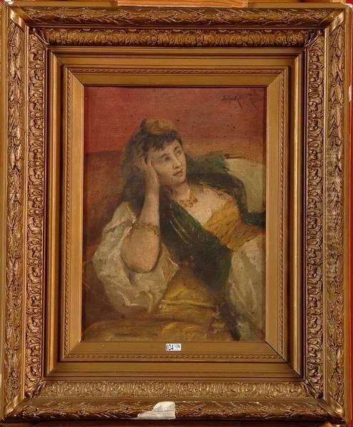 La Belle Ottomane Oil Painting by Jules Felix Ragot