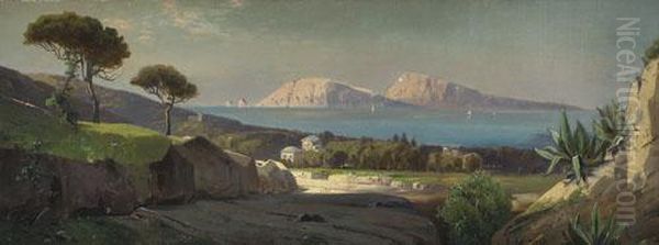 Capri Oil Painting by Elviro Raimondi