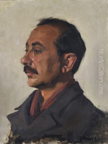 A Mulatto Artist, Paris Ill. P.49 Oil Painting by Hugh Ramsay