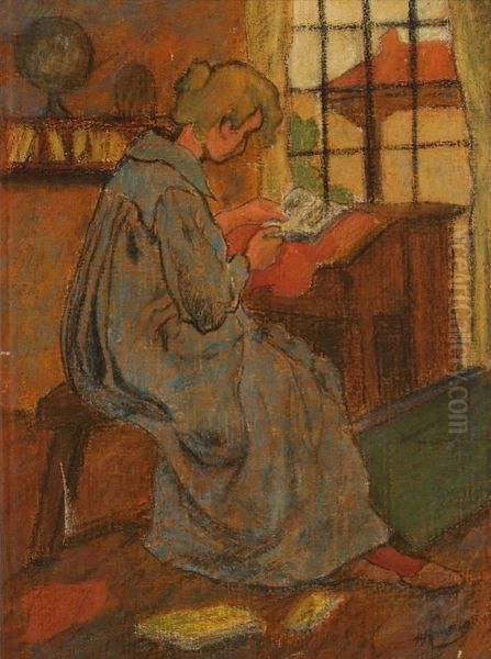 Jeune Fille Studieuse Oil Painting by Paul-Elie Ranson