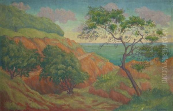 Bord De Mer Aux Arbres Verts Ou Bord De Mer Au Pays Basque Oil Painting by Paul-Elie Ranson