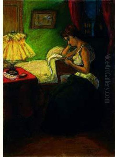 Femme A Sa Lecture Oil Painting by Paul-Elie Ranson