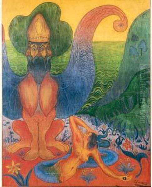 Hippogriffe Oil Painting by Paul-Elie Ranson