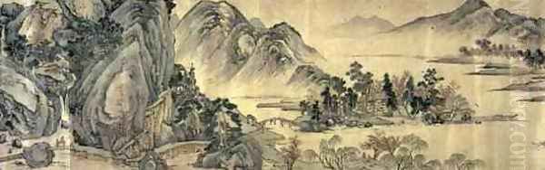 The Peach Blossom Spring Oil Painting by Zhengming Wen