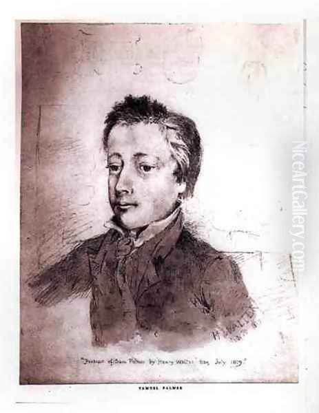 Portrait of Samuel Palmer (1805-81) as a Boy, 1819 Oil Painting by Henry Walter