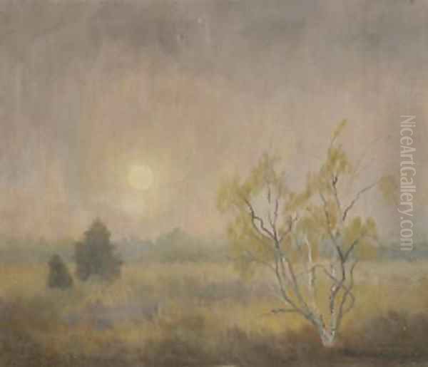 Mist Kalmpthout Oil Painting by Emile Charles Wauters