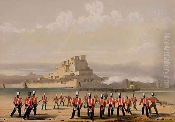 Storming of Khelat, the advance companies, 13th November 1839, from 'The Storming of Ghuznee and Khelat by W. Taylor, 1839 Oil Painting by Wingate, Lieutenant Thomas