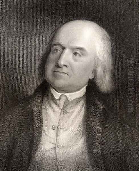 Jeremy Bentham, engraved by S. Freeman (1773-1857) from National Portrait Gallery, volume IV, published c.1835 Oil Painting by William Henry Worthington