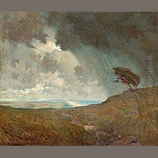 Coastal Storm Oil Painting by Granville Redmond