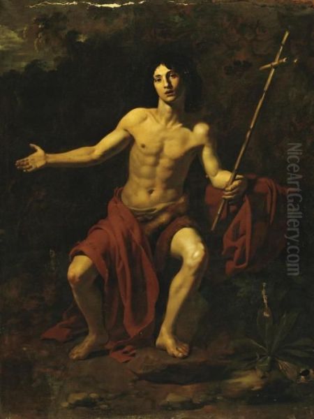 Regnier San Giovanni Battista Oil Painting by Niccolo Renieri (see Regnier, Nicolas)