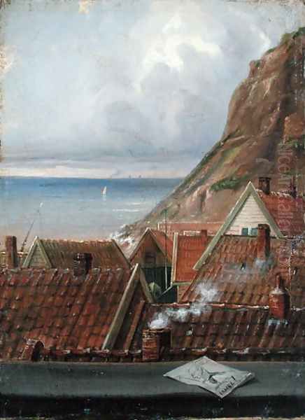 View from a Window of Helgoland Oil Painting by Ernst Willers