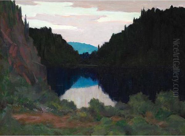 Twilight, Algoma Oil Painting by George Agnew Reid