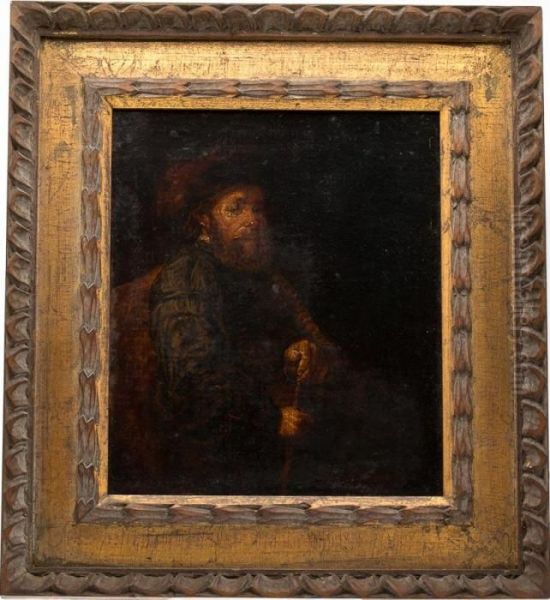 A Gentleman Oil Painting by Rembrandt Van Rijn