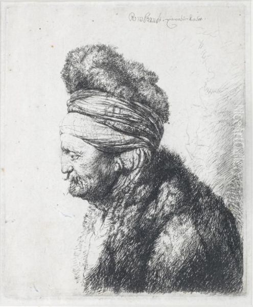 The Second Oriental Head Oil Painting by Rembrandt Van Rijn