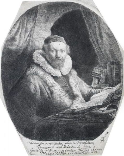 Jan Uytenbogaert, Preacher Of The Remonstrants Oil Painting by Rembrandt Van Rijn