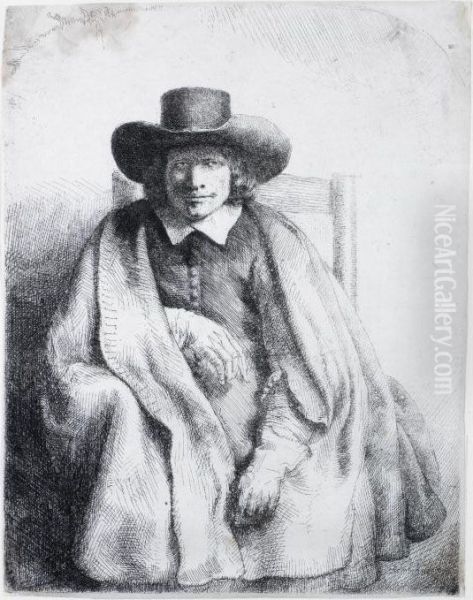 Clement De Jonghe, Printseller Oil Painting by Rembrandt Van Rijn