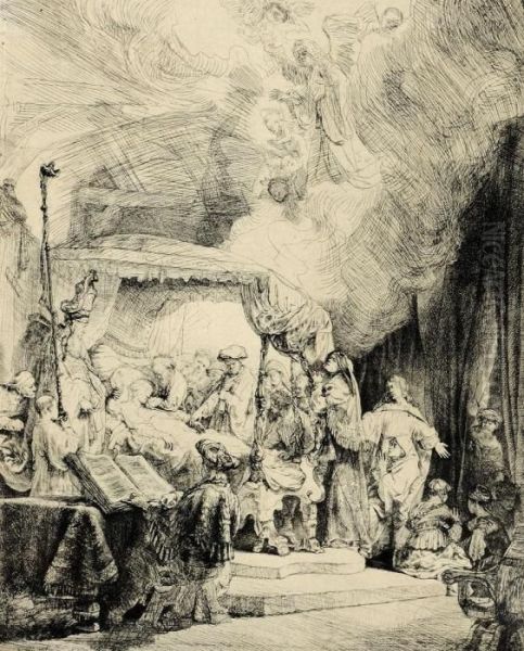 The Death Of The Virgin - (b99) Oil Painting by Rembrandt Van Rijn