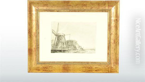 El Molino Oil Painting by Rembrandt Van Rijn