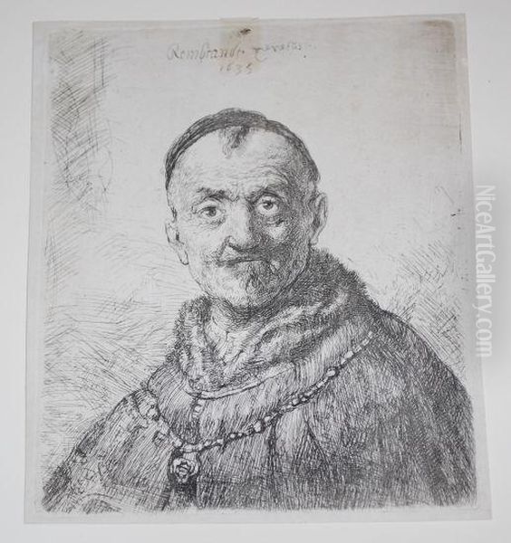 The First Oriental Head Oil Painting by Rembrandt Van Rijn