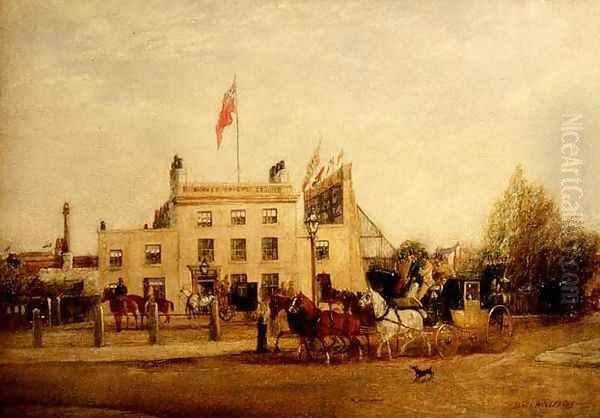 Kennington Oval: The Tavern and the Entrance, c.1858 Oil Painting by Harry Williams