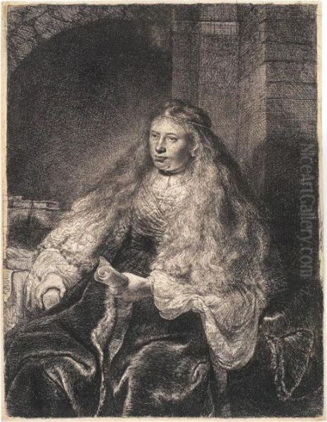 Die Grosse Judenbraut Oil Painting by Rembrandt Van Rijn