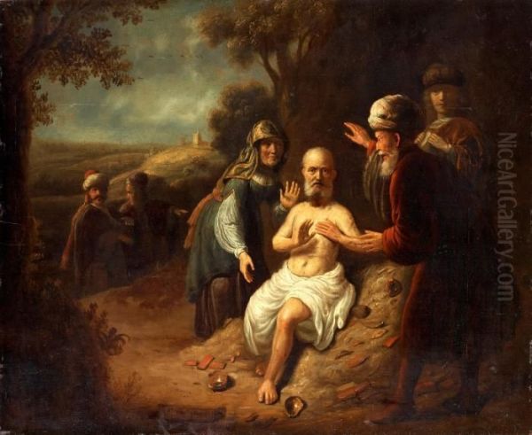 Job Oil Painting by Rembrandt Van Rijn