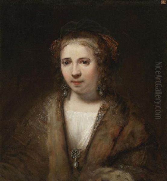 Portrait Of Hendrickje Stoffels Oil Painting by Rembrandt Van Rijn