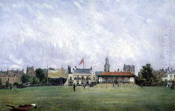 Kennington Oval: The Ground and the Pavilion, c.1858 Oil Painting by Harry Williams