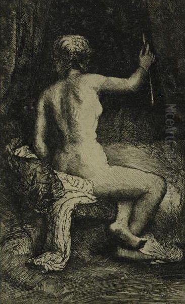 Woman With The Arrow Oil Painting by Rembrandt Van Rijn