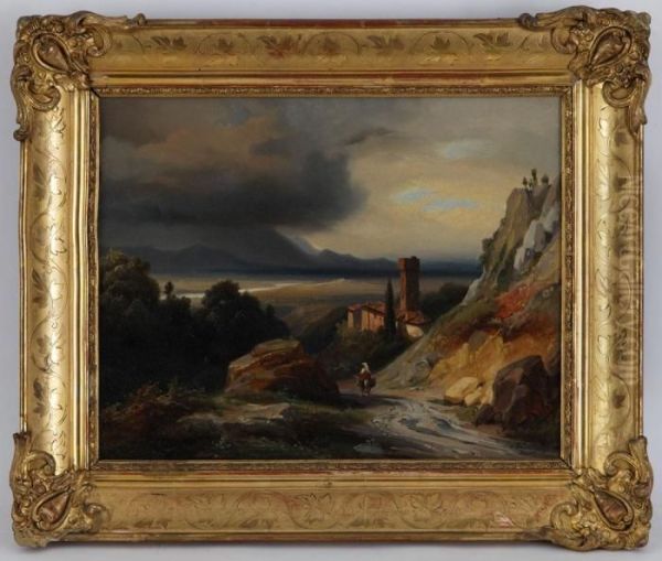 Paysage D'italie Oil Painting by Jean-Charles Joseph Remond