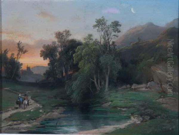 Untitled Oil Painting by Jean-Charles Joseph Remond