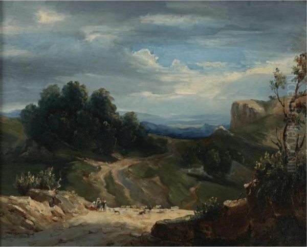 Landscape Oil Painting by Jean-Charles Joseph Remond