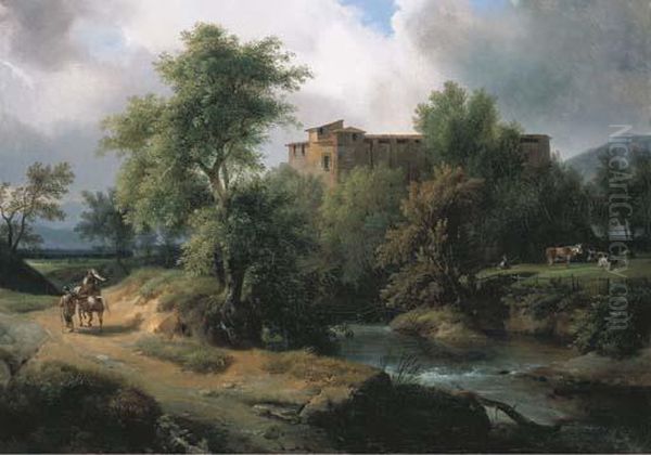 Chemin De Campagne Oil Painting by Jean-Charles Joseph Remond