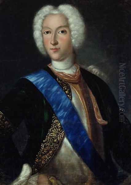 Portrait of Tsar Peter II (1715-1730) Oil Painting by Johann Heinrich Wedekind