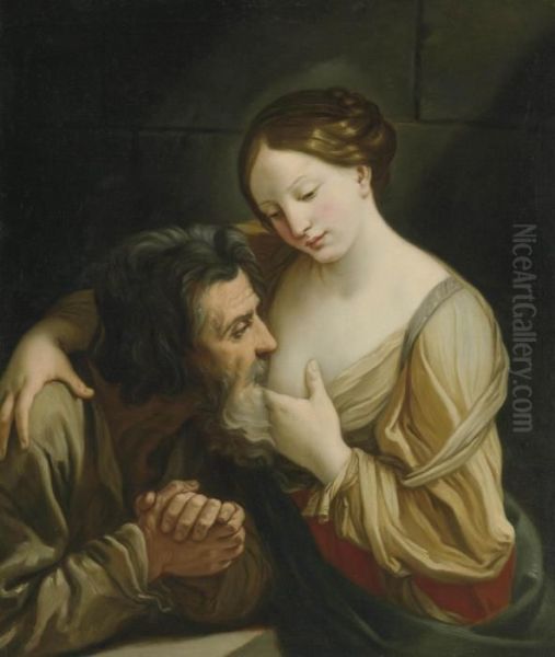 Roman Charity Oil Painting by Guido Reni