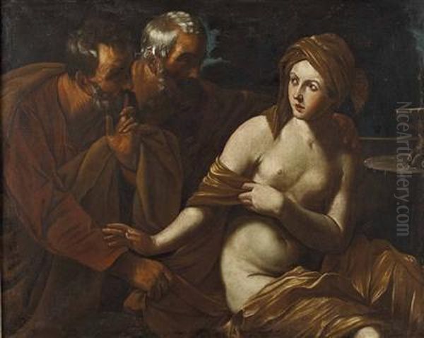 Susanne Im Bade Oil Painting by Guido Reni