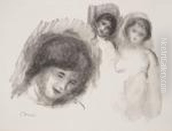 La Pierre Aux Trois Croquis Oil Painting by Pierre Auguste Renoir