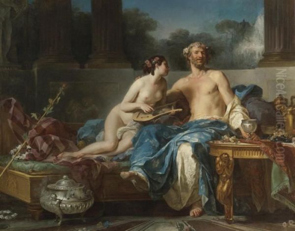 The Pleasures Of Anacreon Oil Painting by Jean Bernard Restout